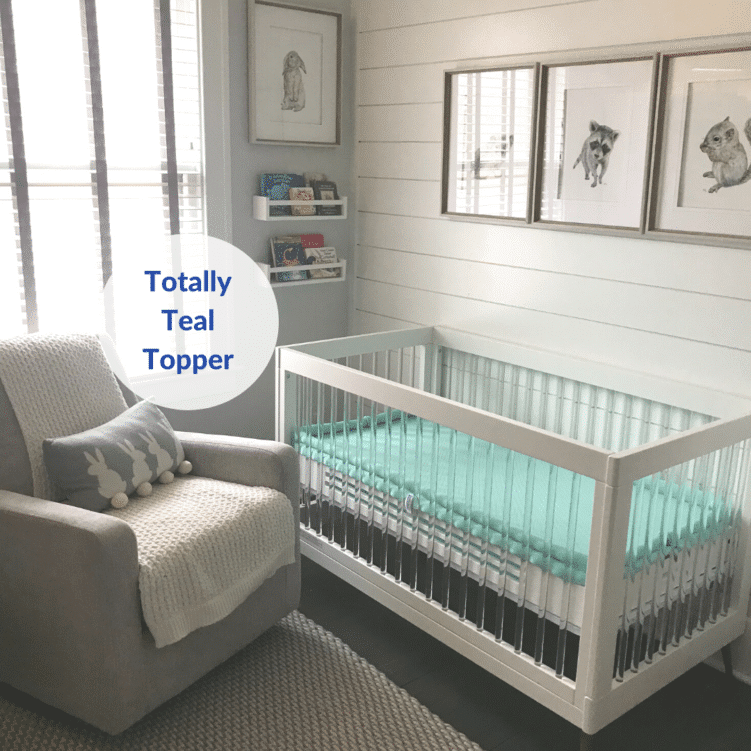 Breathable Crib Mattress with Totally Teal Topper